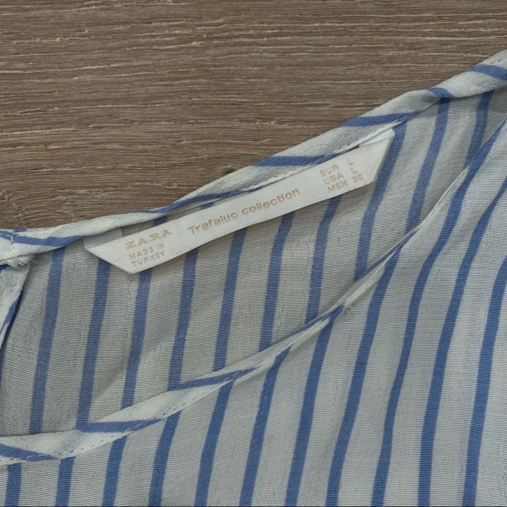 Women’s ZARA stripped blouse SzL - Picture 4 of 5